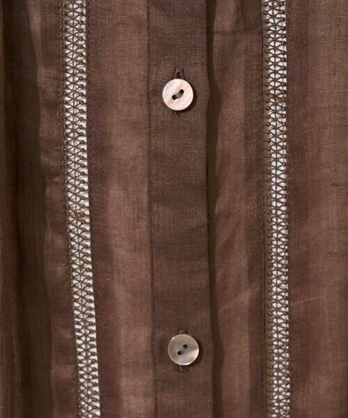 GEORGES RECH / ジョルジュ・レッシュ シャツ・ブラウス | ラミーハシゴレース7分袖チュニックブラウス | 詳細13