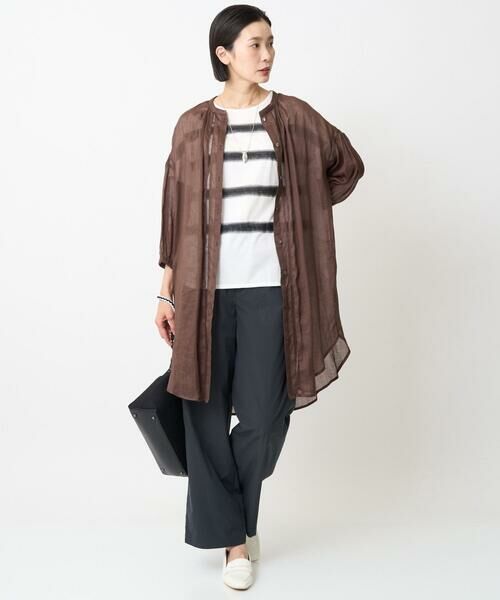 GEORGES RECH / ジョルジュ・レッシュ シャツ・ブラウス | ラミーハシゴレース7分袖チュニックブラウス | 詳細20