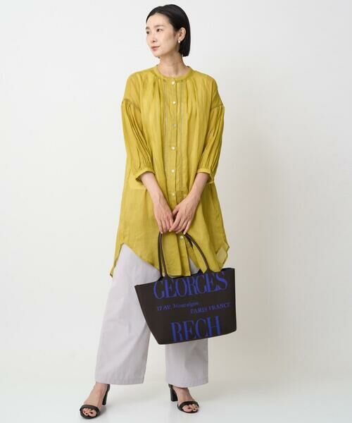 GEORGES RECH / ジョルジュ・レッシュ シャツ・ブラウス | ラミーハシゴレース7分袖チュニックブラウス | 詳細28