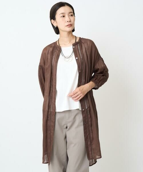 GEORGES RECH / ジョルジュ・レッシュ シャツ・ブラウス | ラミーハシゴレース7分袖チュニックブラウス | 詳細3