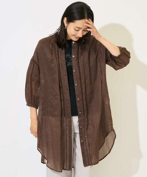 GEORGES RECH / ジョルジュ・レッシュ シャツ・ブラウス | ラミーハシゴレース7分袖チュニックブラウス | 詳細4