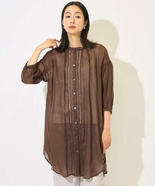 GEORGES RECH / ジョルジュ・レッシュ シャツ・ブラウス | ラミーハシゴレース7分袖チュニックブラウス | 詳細5