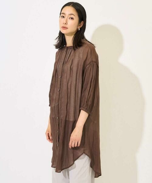 GEORGES RECH / ジョルジュ・レッシュ シャツ・ブラウス | ラミーハシゴレース7分袖チュニックブラウス | 詳細6