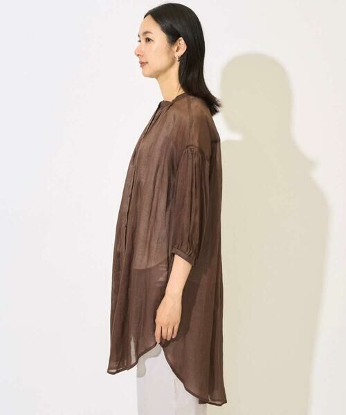 GEORGES RECH / ジョルジュ・レッシュ シャツ・ブラウス | ラミーハシゴレース7分袖チュニックブラウス | 詳細8