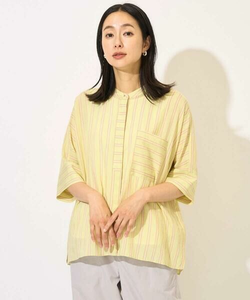 GEORGES RECH / ジョルジュ・レッシュ シャツ・ブラウス | [追加/接触冷感]バンドカラードルマンスリーブブラウス2 | 詳細1