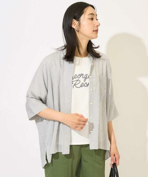 GEORGES RECH / ジョルジュ・レッシュ シャツ・ブラウス | [追加/接触冷感]バンドカラードルマンスリーブブラウス2 | 詳細3