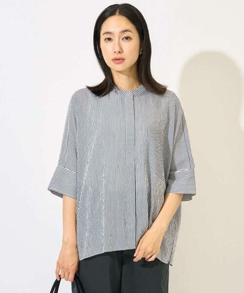 GEORGES RECH / ジョルジュ・レッシュ シャツ・ブラウス | [追加/接触冷感]バンドカラードルマンスリーブブラウス2 | 詳細4