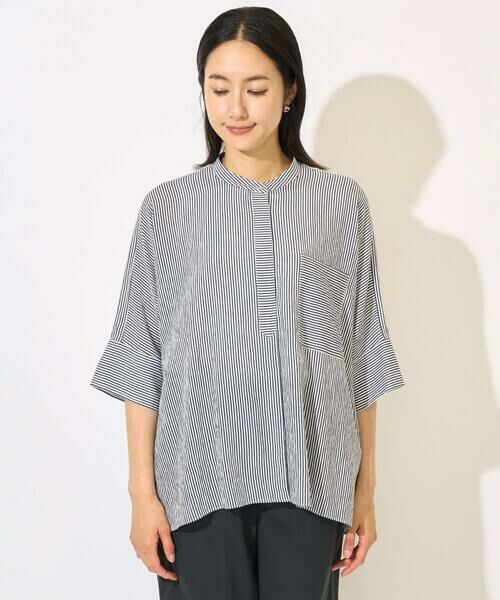 GEORGES RECH / ジョルジュ・レッシュ シャツ・ブラウス | [追加/接触冷感]バンドカラードルマンスリーブブラウス2 | 詳細5