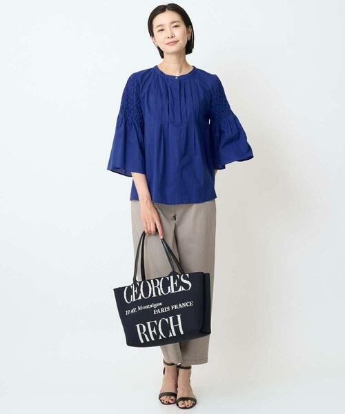 GEORGES RECH / ジョルジュ・レッシュ シャツ・ブラウス | ハンドスモッキング6分袖フレアブラウス | 詳細18