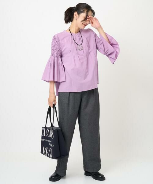 GEORGES RECH / ジョルジュ・レッシュ シャツ・ブラウス | ハンドスモッキング6分袖フレアブラウス | 詳細20