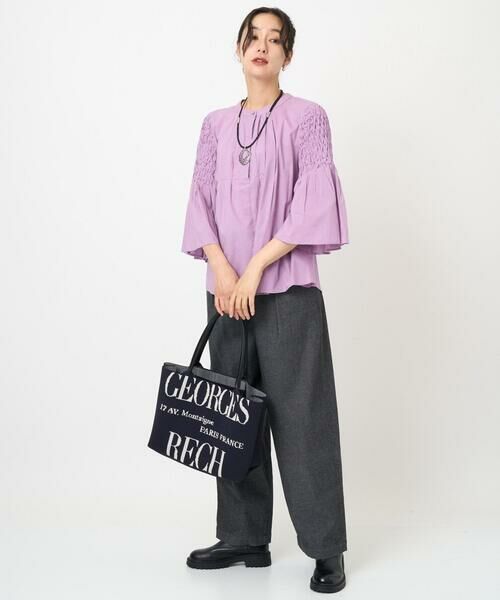 GEORGES RECH / ジョルジュ・レッシュ シャツ・ブラウス | ハンドスモッキング6分袖フレアブラウス | 詳細21