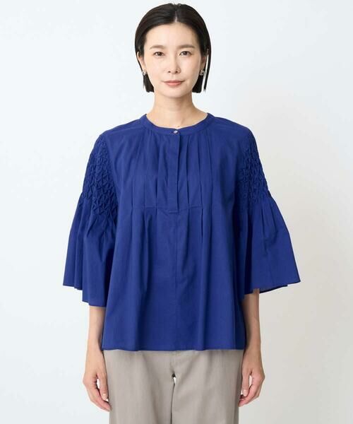 GEORGES RECH / ジョルジュ・レッシュ シャツ・ブラウス | ハンドスモッキング6分袖フレアブラウス | 詳細5