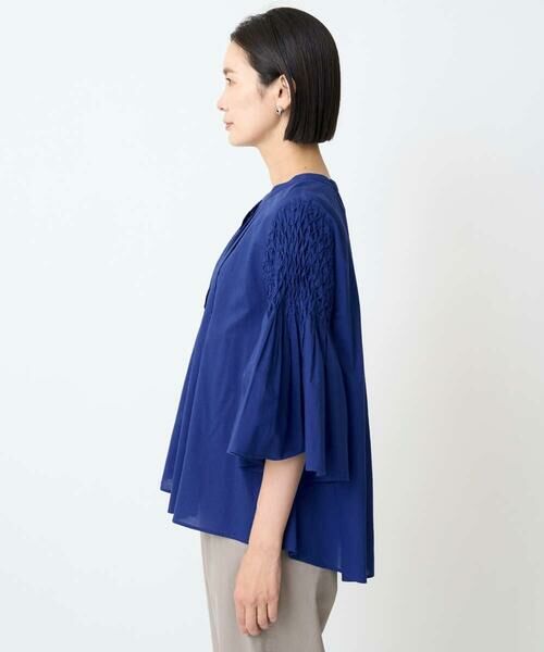 GEORGES RECH / ジョルジュ・レッシュ シャツ・ブラウス | ハンドスモッキング6分袖フレアブラウス | 詳細6