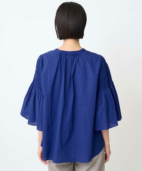 GEORGES RECH / ジョルジュ・レッシュ シャツ・ブラウス | ハンドスモッキング6分袖フレアブラウス | 詳細7