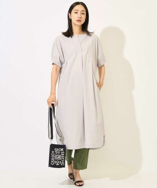 GEORGES RECH / ジョルジュ・レッシュ ロング・マキシ丈ワンピース | [撥水加工]撥水タフタドルマンスリーブワンピース | 詳細12