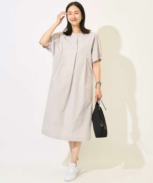 GEORGES RECH / ジョルジュ・レッシュ ロング・マキシ丈ワンピース | [撥水加工]撥水タフタドルマンスリーブワンピース | 詳細14