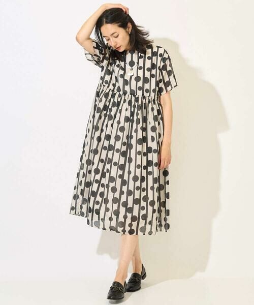 GEORGES RECH / ジョルジュ・レッシュ ロング・マキシ丈ワンピース | ドットストライプシアーワンピース | 詳細11