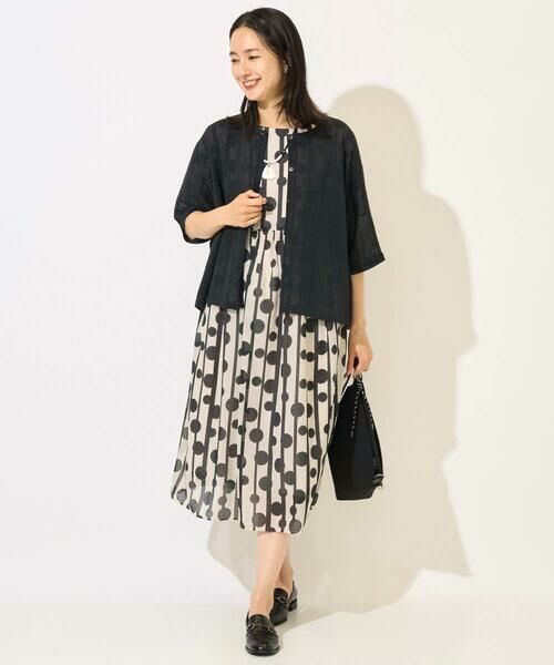 GEORGES RECH / ジョルジュ・レッシュ ロング・マキシ丈ワンピース | ドットストライプシアーワンピース | 詳細16