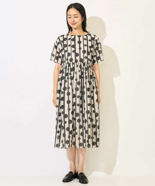 GEORGES RECH / ジョルジュ・レッシュ ロング・マキシ丈ワンピース | ドットストライプシアーワンピース | 詳細2