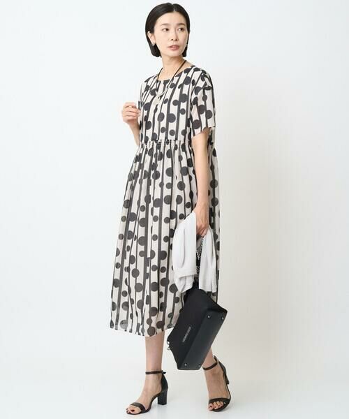 GEORGES RECH / ジョルジュ・レッシュ ロング・マキシ丈ワンピース | ドットストライプシアーワンピース | 詳細20