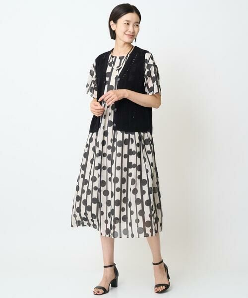 GEORGES RECH / ジョルジュ・レッシュ ロング・マキシ丈ワンピース | ドットストライプシアーワンピース | 詳細22