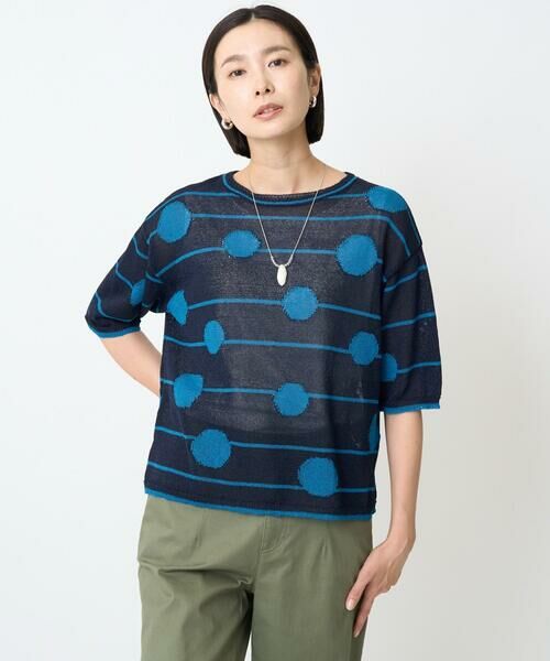 GEORGES RECH / ジョルジュ・レッシュ ニット・セーター | ペーパーヤーンドット5分袖ニット | 詳細1