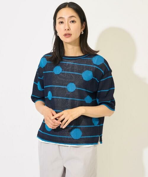 GEORGES RECH / ジョルジュ・レッシュ ニット・セーター | ペーパーヤーンドット5分袖ニット | 詳細2