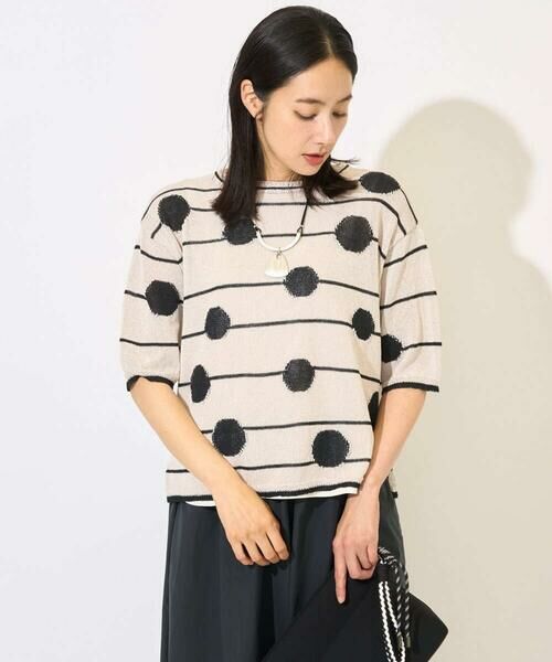 GEORGES RECH / ジョルジュ・レッシュ ニット・セーター | ペーパーヤーンドット5分袖ニット | 詳細3