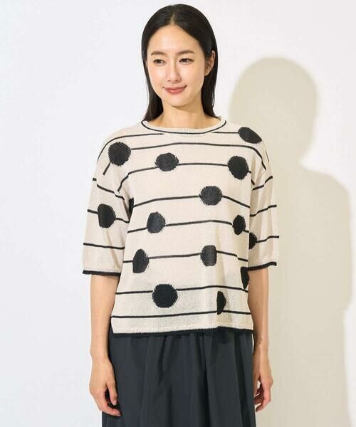 GEORGES RECH / ジョルジュ・レッシュ ニット・セーター | ペーパーヤーンドット5分袖ニット | 詳細4