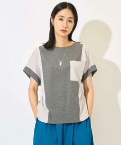 GEORGES RECH / ジョルジュ・レッシュ カットソー | [撥水加工]ドルマンスリーブジャージーコンビカットソー