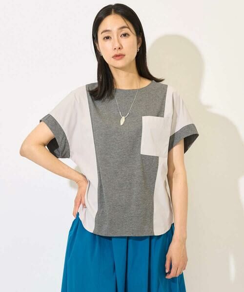 GEORGES RECH / ジョルジュ・レッシュ カットソー | [撥水加工]ドルマンスリーブジャージーコンビカットソー | 詳細3