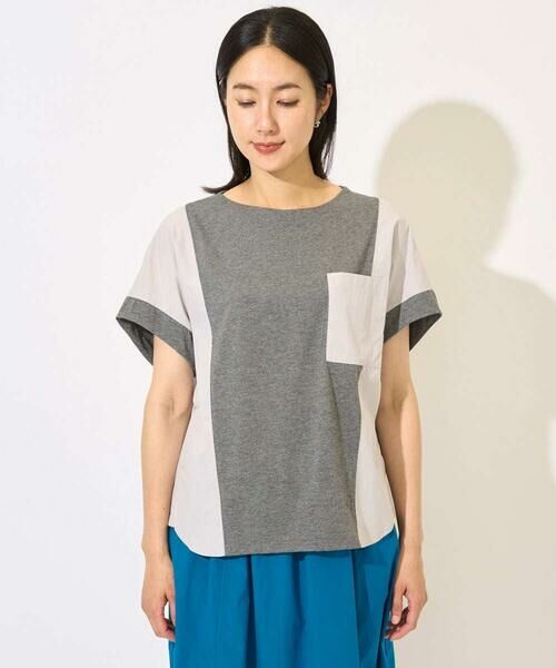 GEORGES RECH / ジョルジュ・レッシュ カットソー | [撥水加工]ドルマンスリーブジャージーコンビカットソー | 詳細4