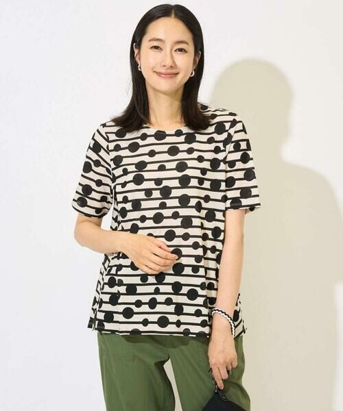 GEORGES RECH / ジョルジュ・レッシュ カットソー | [日本製]ドットボーダーカットソー | 詳細1