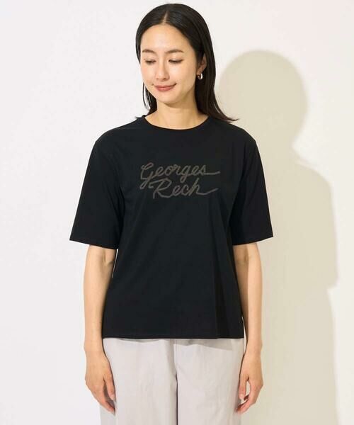 GEORGES RECH / ジョルジュ・レッシュ カットソー | [接触冷感/紫外線カット/遮熱]テーププリントロゴカットソー | 詳細5