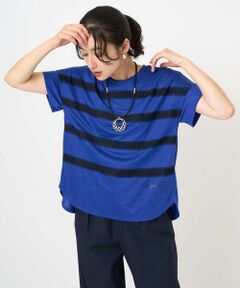 GEORGES RECH / ジョルジュ・レッシュ カットソー | [接触冷感]スーパークールチュールボーダーカットソー