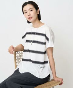 GEORGES RECH / ジョルジュ・レッシュ カットソー | [接触冷感]スーパークールチュールボーダーカットソー