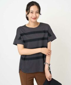 GEORGES RECH / ジョルジュ・レッシュ カットソー | [接触冷感]スーパークールチュールボーダーカットソー