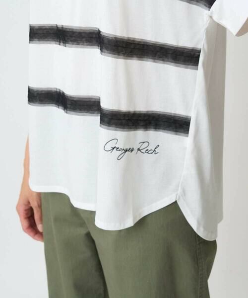 GEORGES RECH / ジョルジュ・レッシュ カットソー | [接触冷感]スーパークールチュールボーダーカットソー | 詳細12
