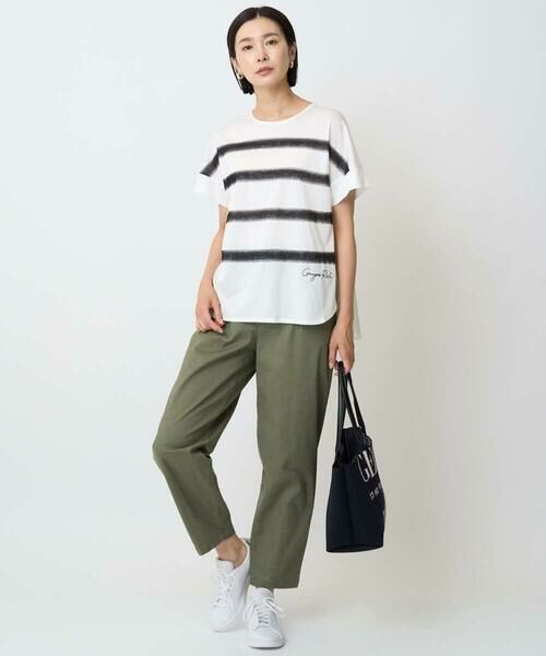 GEORGES RECH / ジョルジュ・レッシュ カットソー | [接触冷感]スーパークールチュールボーダーカットソー | 詳細16