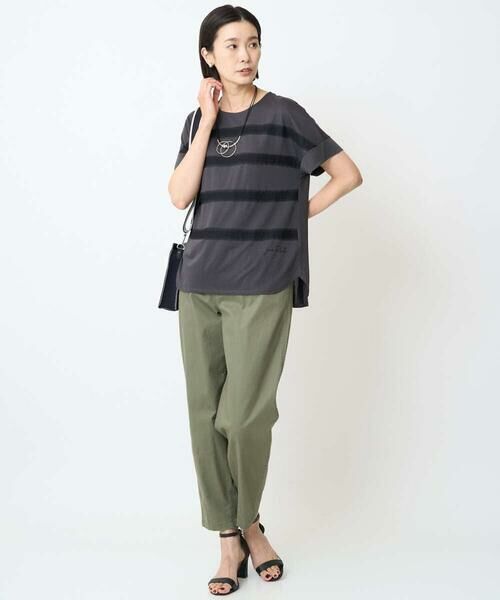 GEORGES RECH / ジョルジュ・レッシュ カットソー | [接触冷感]スーパークールチュールボーダーカットソー | 詳細25