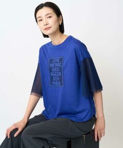 GEORGES RECH / ジョルジュ・レッシュ カットソー | フレアチュールスリーブロゴカットソー