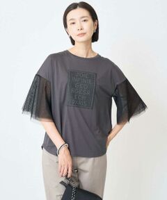 GEORGES RECH / ジョルジュ・レッシュ カットソー | フレアチュールスリーブロゴカットソー