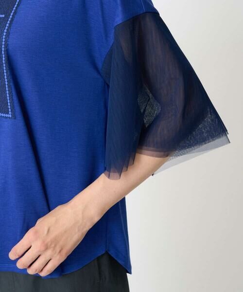 GEORGES RECH / ジョルジュ・レッシュ カットソー | フレアチュールスリーブロゴカットソー | 詳細11