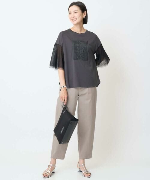 GEORGES RECH / ジョルジュ・レッシュ カットソー | フレアチュールスリーブロゴカットソー | 詳細17