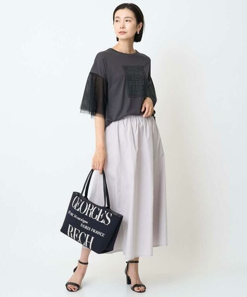 GEORGES RECH / ジョルジュ・レッシュ カットソー | フレアチュールスリーブロゴカットソー | 詳細19