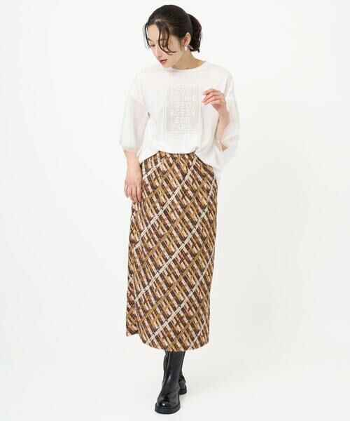 GEORGES RECH / ジョルジュ・レッシュ カットソー | フレアチュールスリーブロゴカットソー | 詳細22