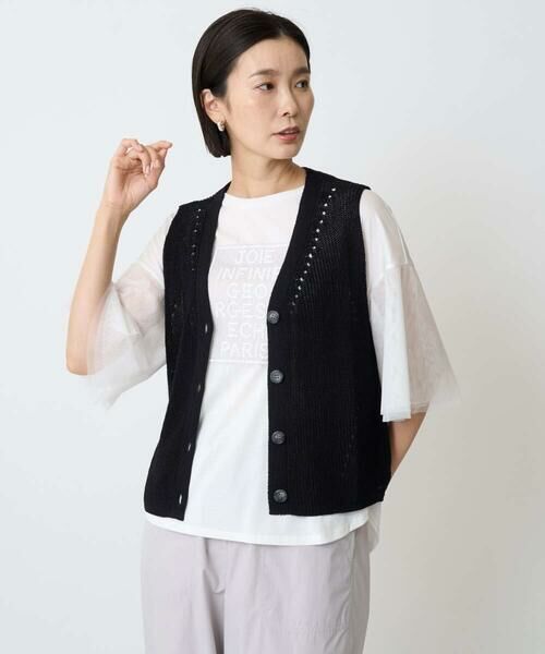 GEORGES RECH / ジョルジュ・レッシュ カットソー | フレアチュールスリーブロゴカットソー | 詳細4