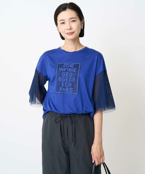 GEORGES RECH / ジョルジュ・レッシュ カットソー | フレアチュールスリーブロゴカットソー | 詳細6