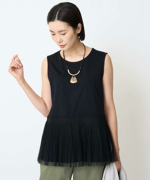GEORGES RECH / ジョルジュ・レッシュ タンクトップ | [接触冷感/遮熱]チュールプリーツタンクトップ | 詳細6