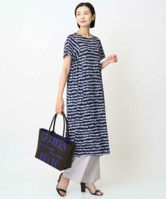 GEORGES RECH / ジョルジュ・レッシュ ロング・マキシ丈ワンピース | [日本製]ランダムボーダーAラインジャージーワンピース